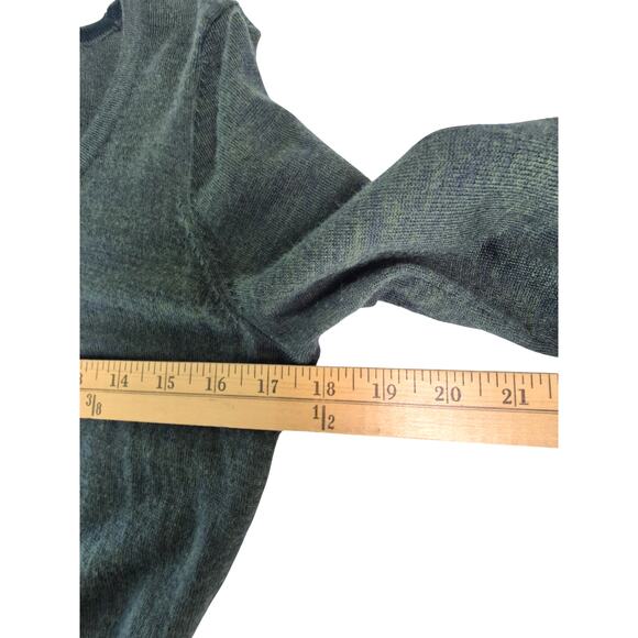 The Limited Womens Sweater Sz Med Wool Blend Green Heather Holiday Classic Layer - Picture 7 of 9